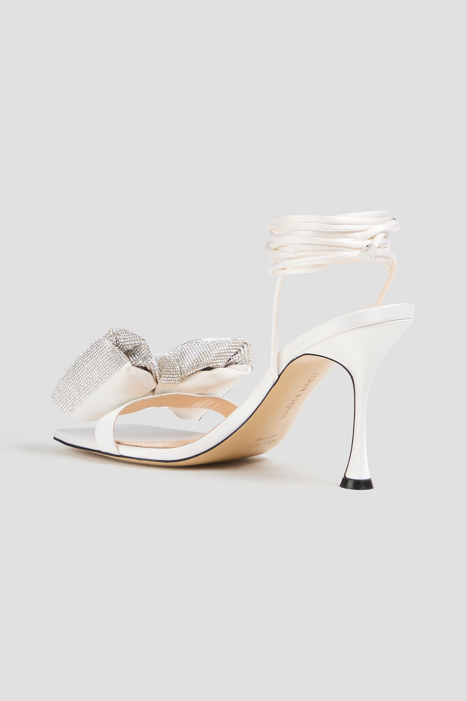 MACH&MACH NICOLE CRYSTAL-EMBELLISHED SATIN SANDALS