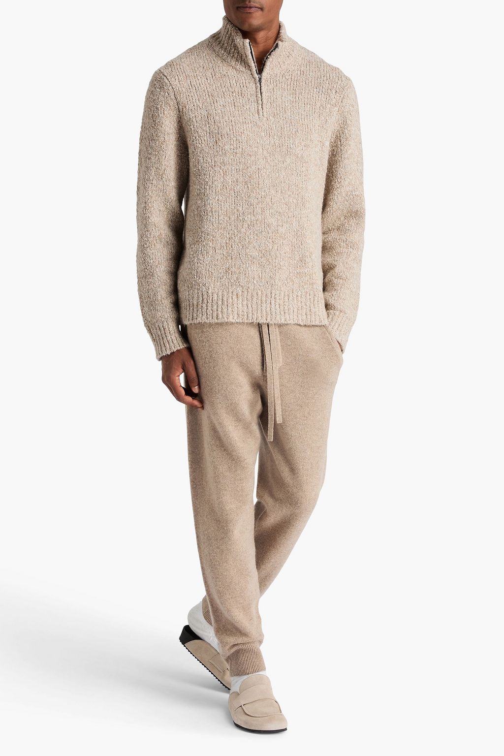 JAMES PERSE Cashmere half-zip sweater