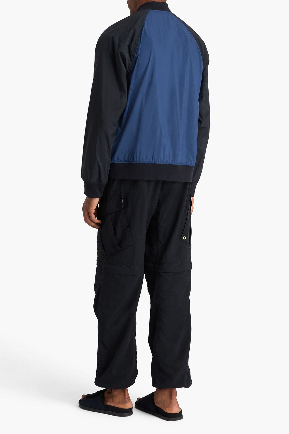  James Perse - Two-tone Shell Bomber Jacket - Blue - 0 