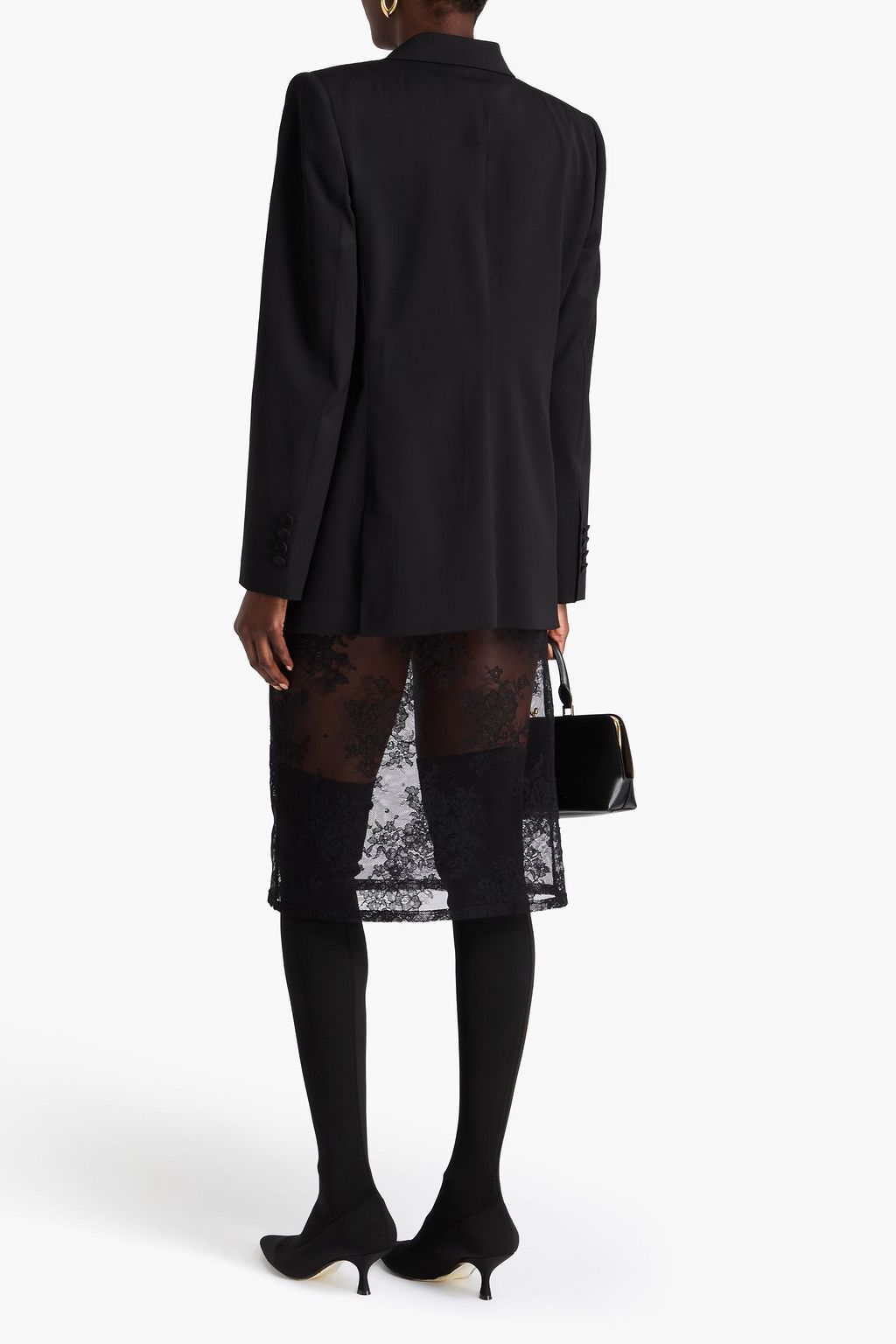 DOLCE&GABBANA Embellished wool-blend twill blazer