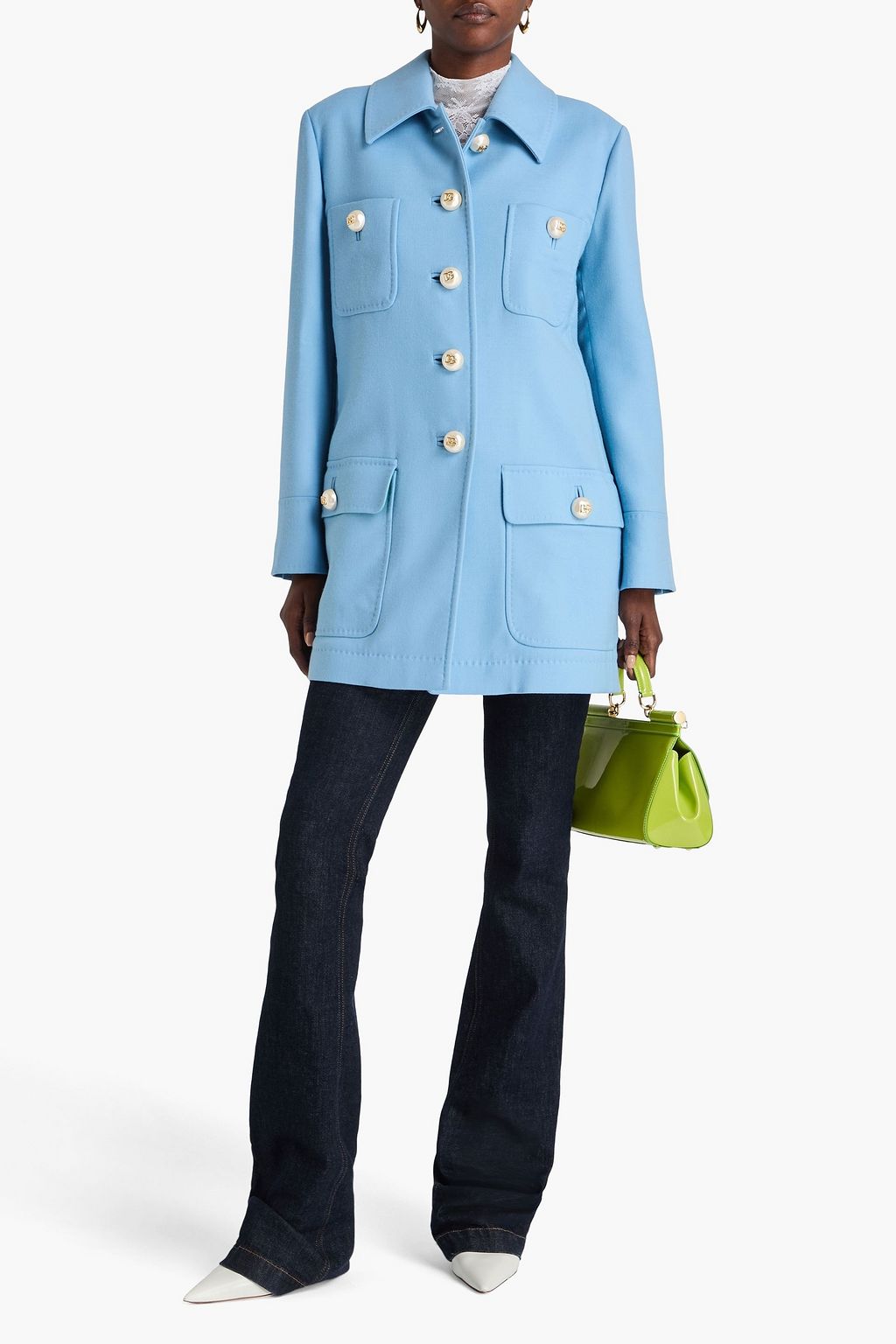 DOLCE&GABBANA Wool-twill coat