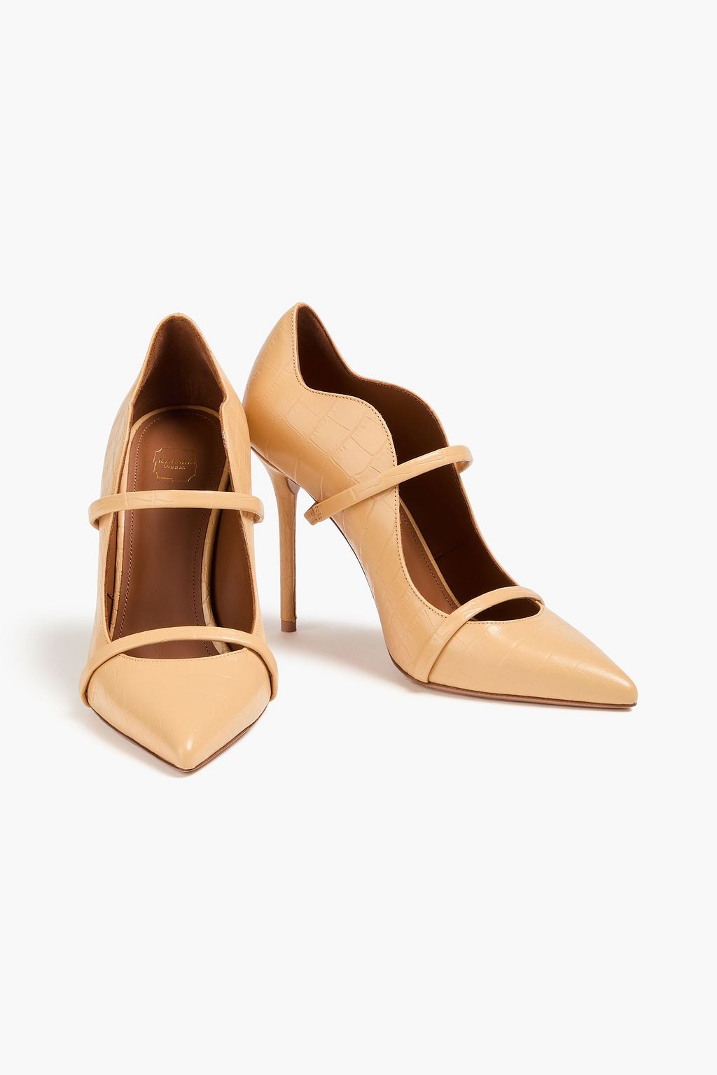 MALONE SOULIERS Maureen croc-effect leather pumps