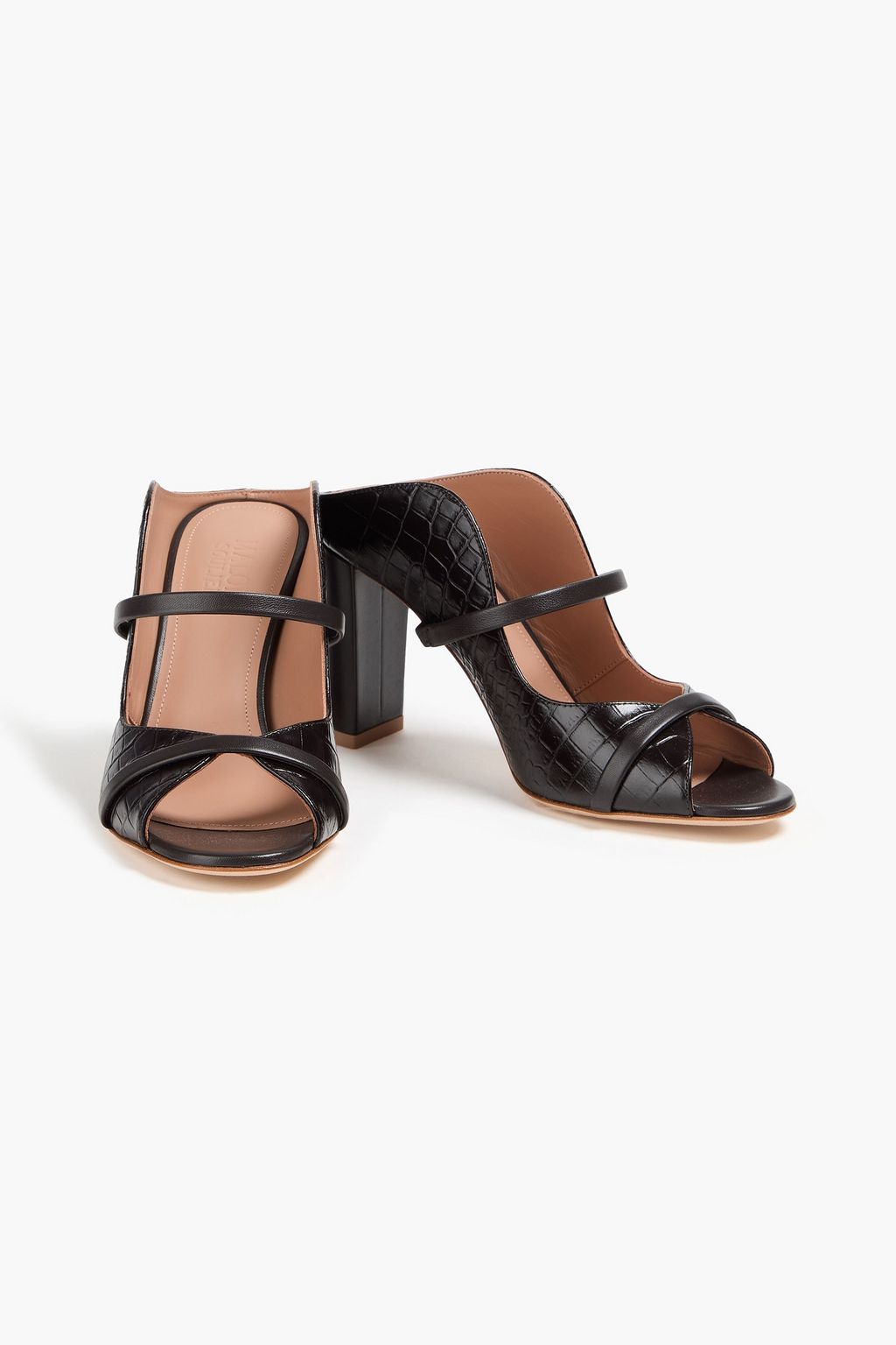 MALONE SOULIERS Norah 85 croc-effect leather mules
