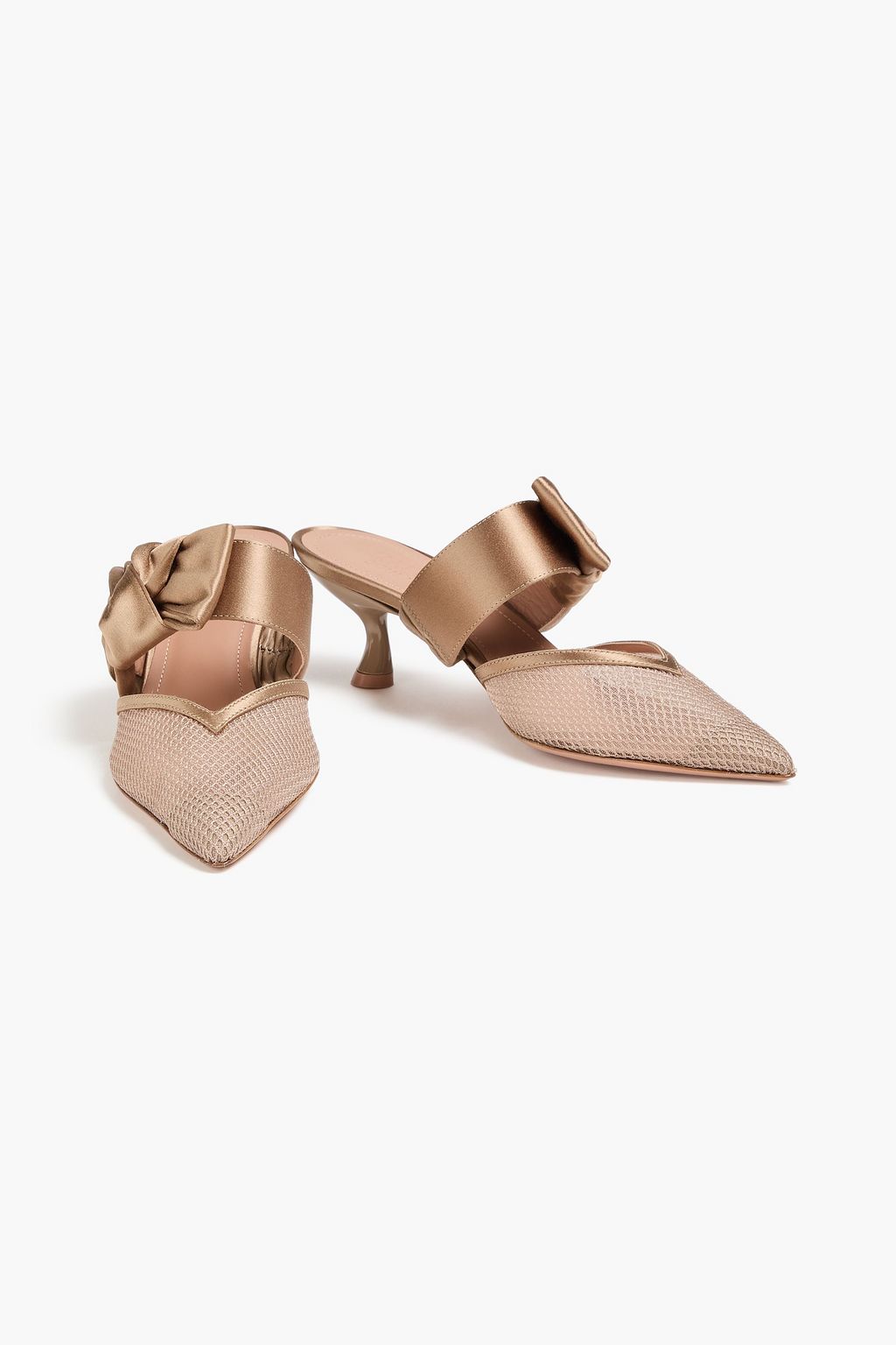 MALONE SOULIERS حذاء ميول ماري من الشبك والساتان مزين بربطة على شكل فراشة