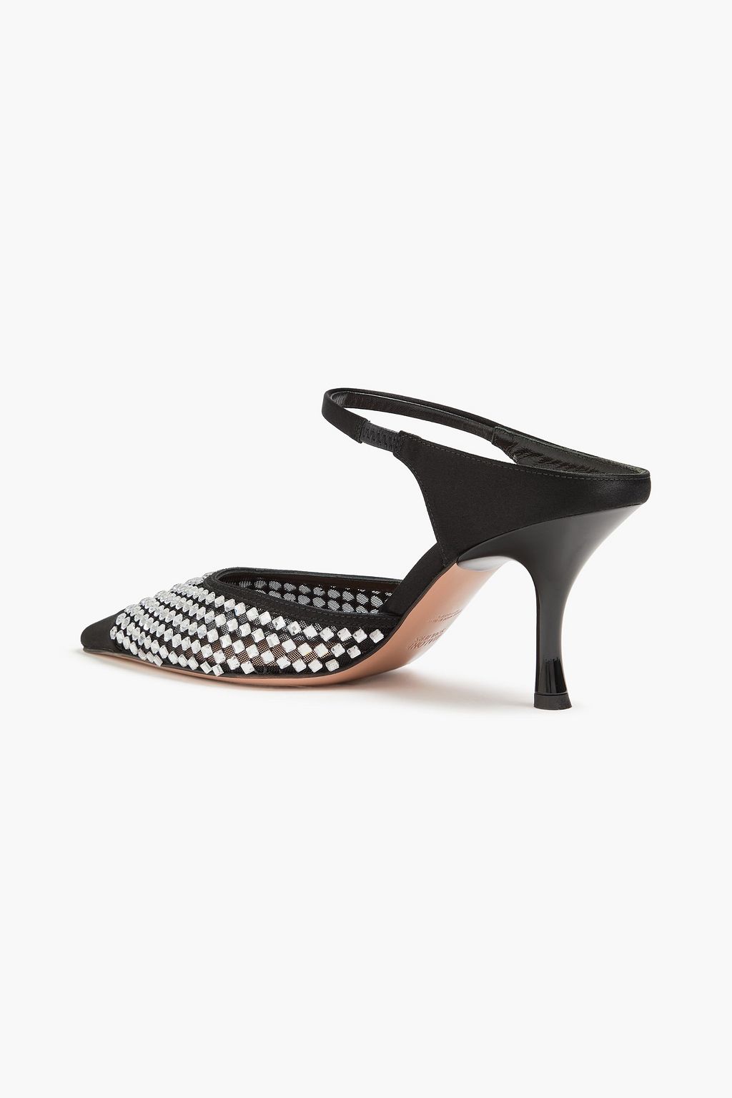 MALONE SOULIERS Vega 70 crystal-embellished mesh mules