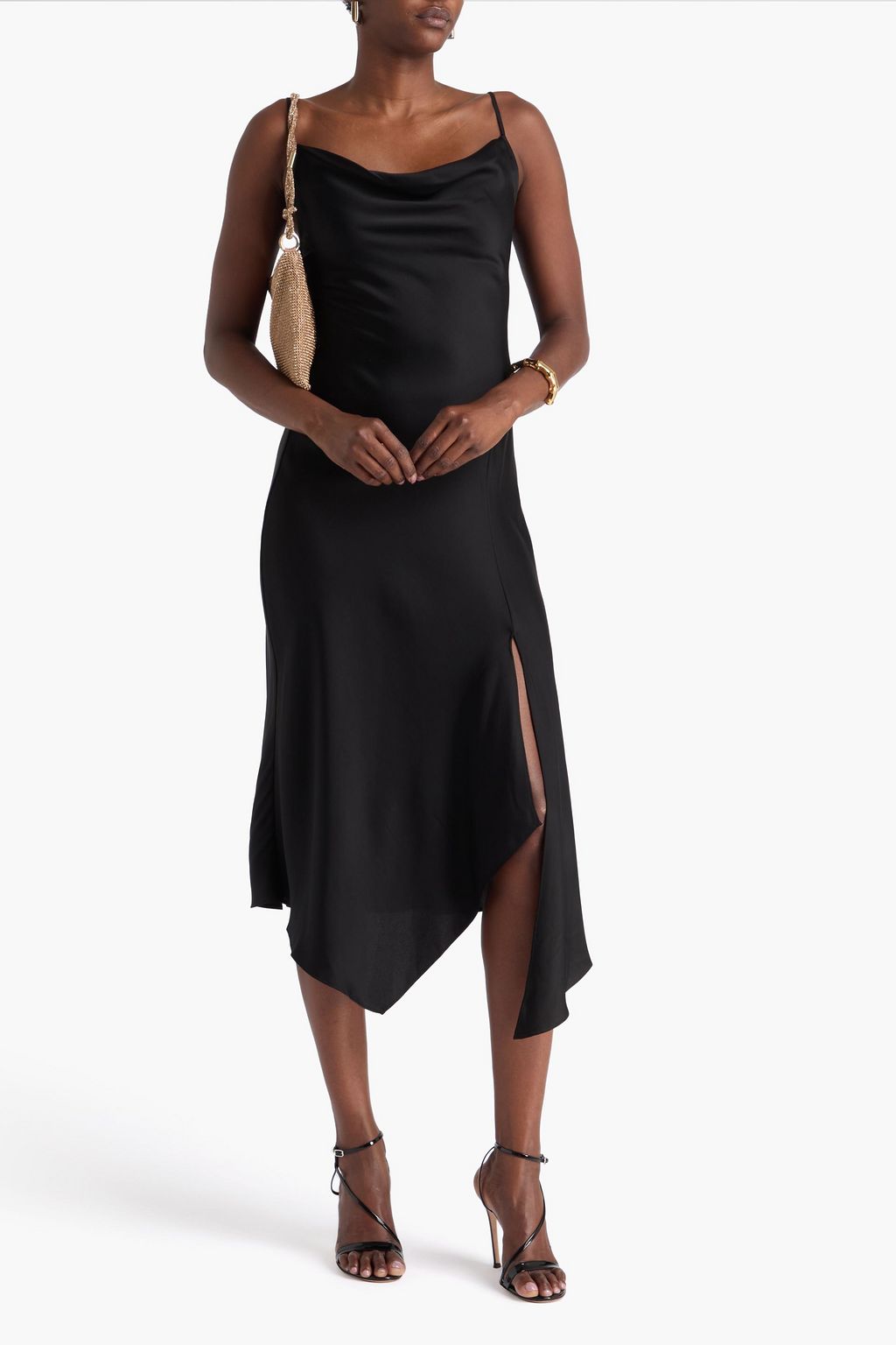 SIMKHAI Nellie satin-crepe midi dress