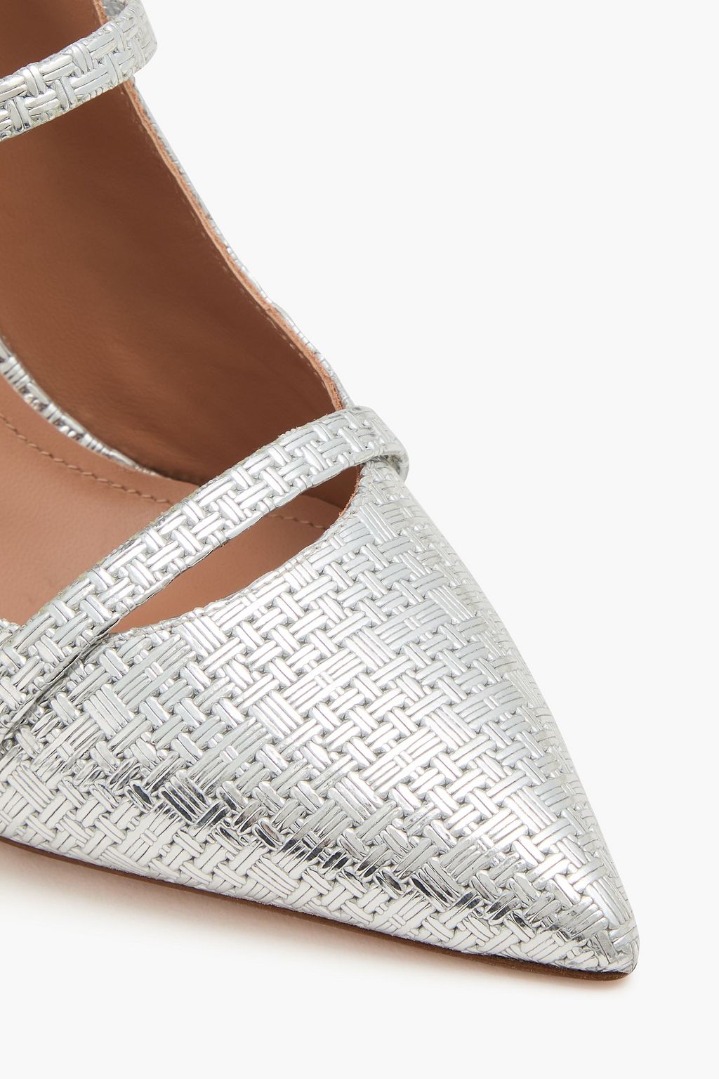 MALONE SOULIERS Maureen metallic textured-leather pumps