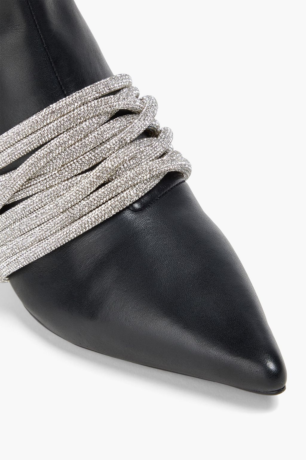 SIMKHAI Ankle Boots „Lian“ aus Leder mit Kristallverzierung