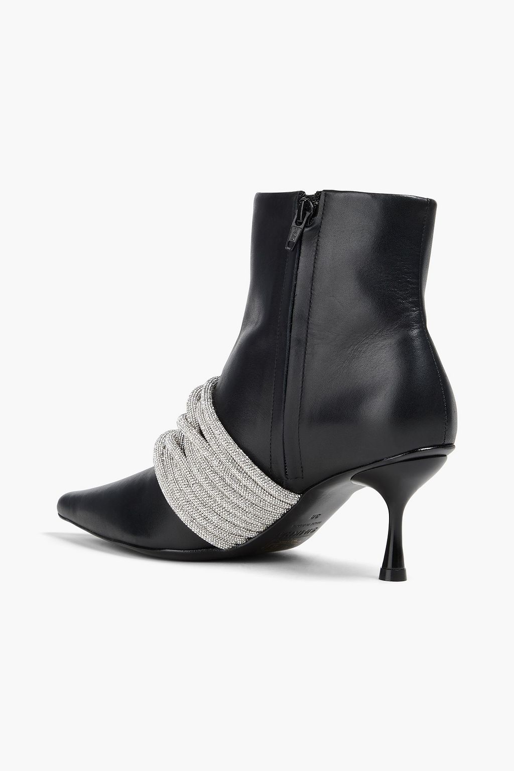 SIMKHAI Ankle Boots „Lian“ aus Leder mit Kristallverzierung