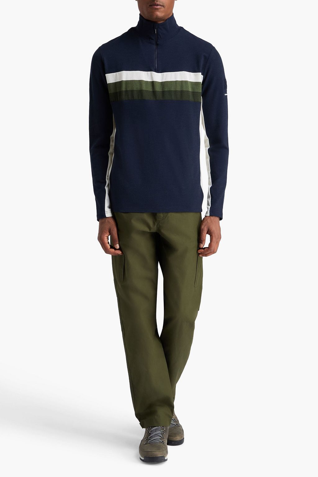 WE NORWEGIANS Striped wool-blend base layer