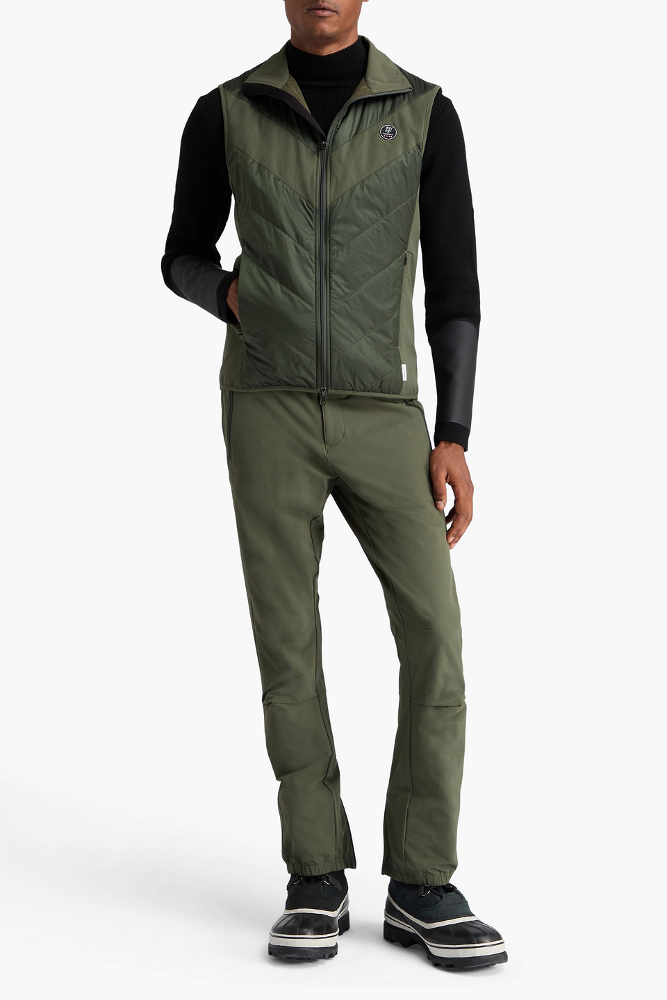 We Norwegians Beito Quilted Stretch-shell Vest In Green
