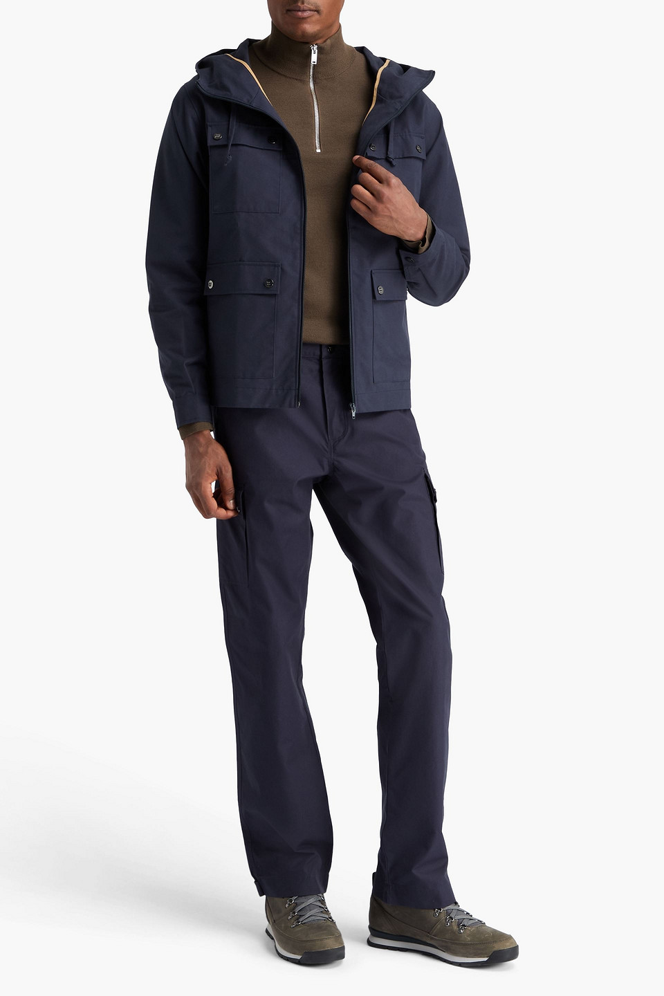 We Norwegians Lyngen Canvas Hooded Jacket In Blue