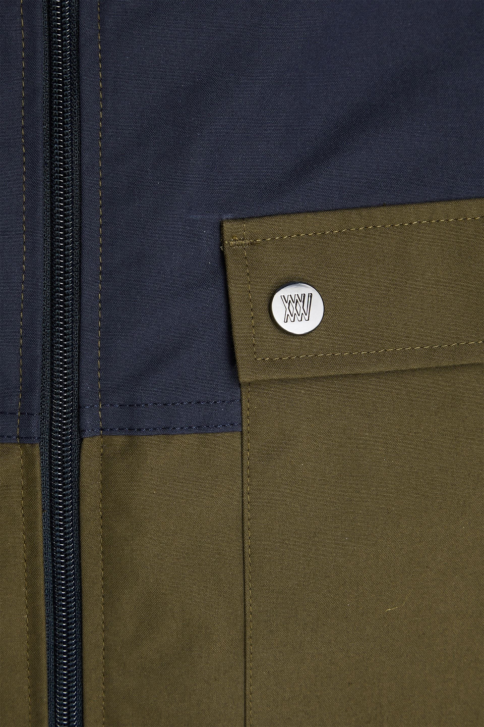 We Norwegians Lyngen Two-tone Canvas Hooded Jacket In Green