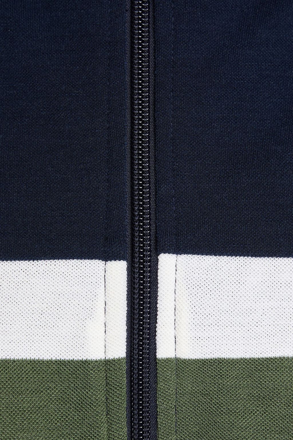 WE NORWEGIANS Striped wool-blend zip-up hoodie