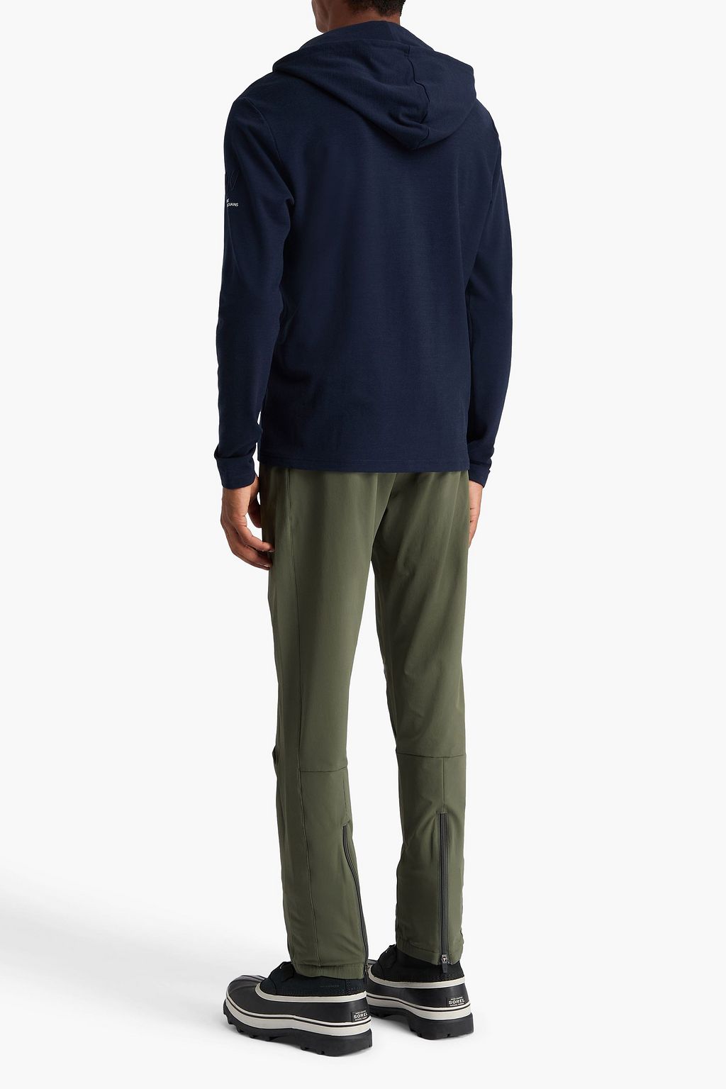 WE NORWEGIANS Striped wool-blend zip-up hoodie