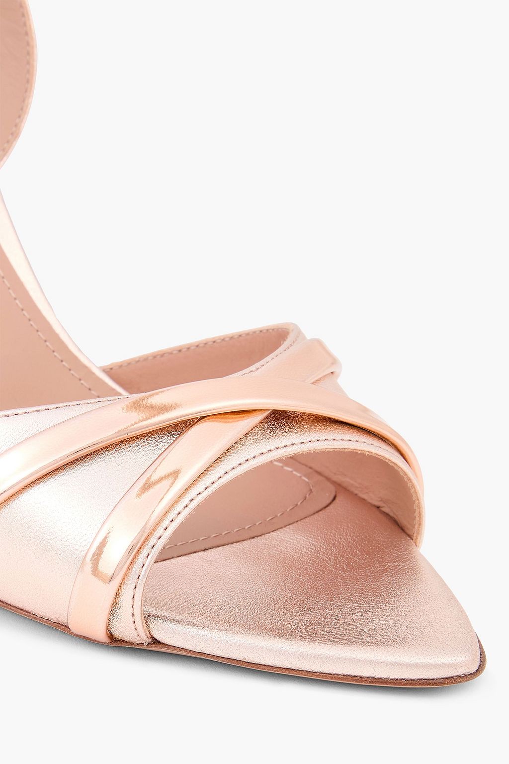MALONE SOULIERS Jayce 80 metallic leather slingback sandals