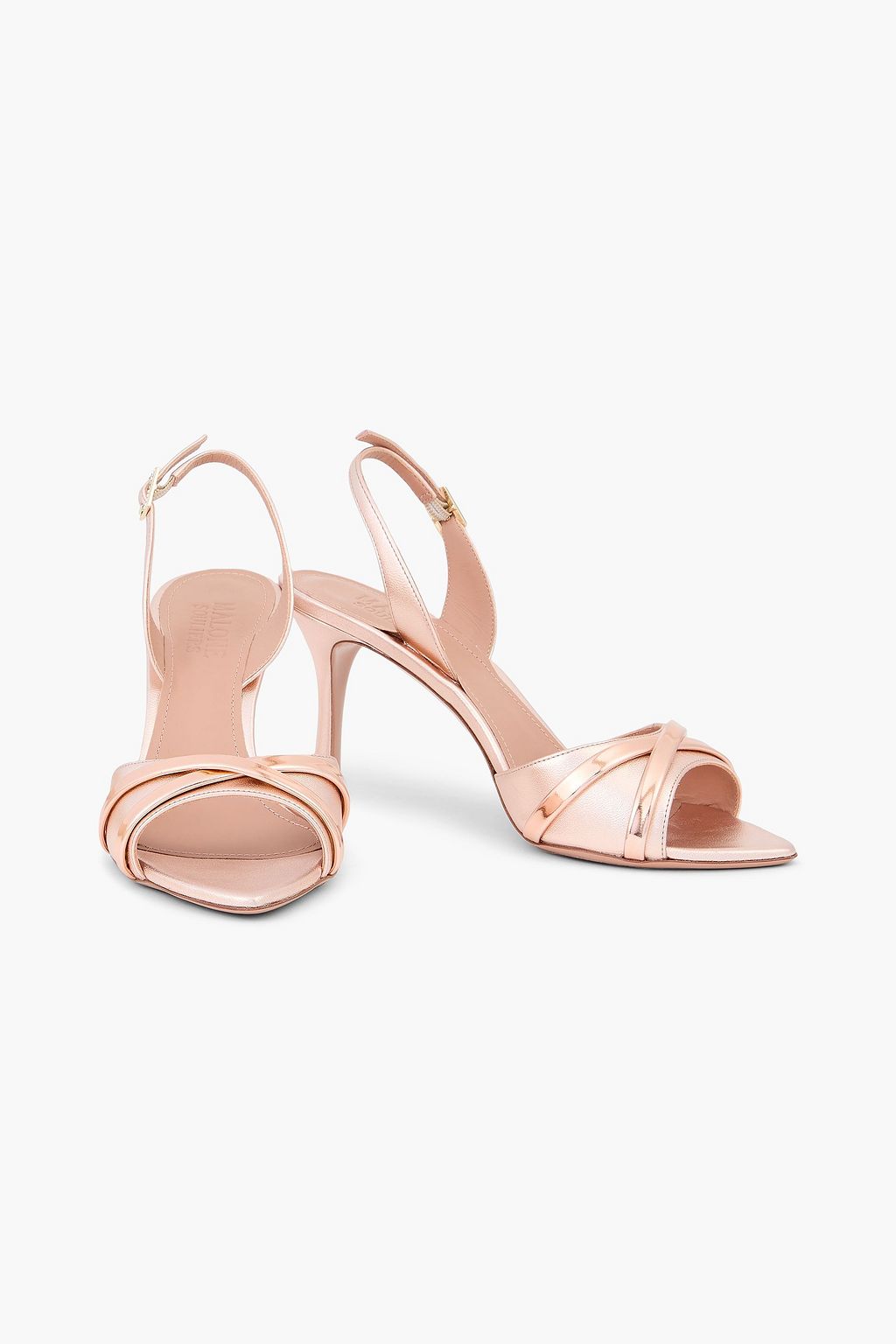 MALONE SOULIERS Jayce 80 metallic leather slingback sandals