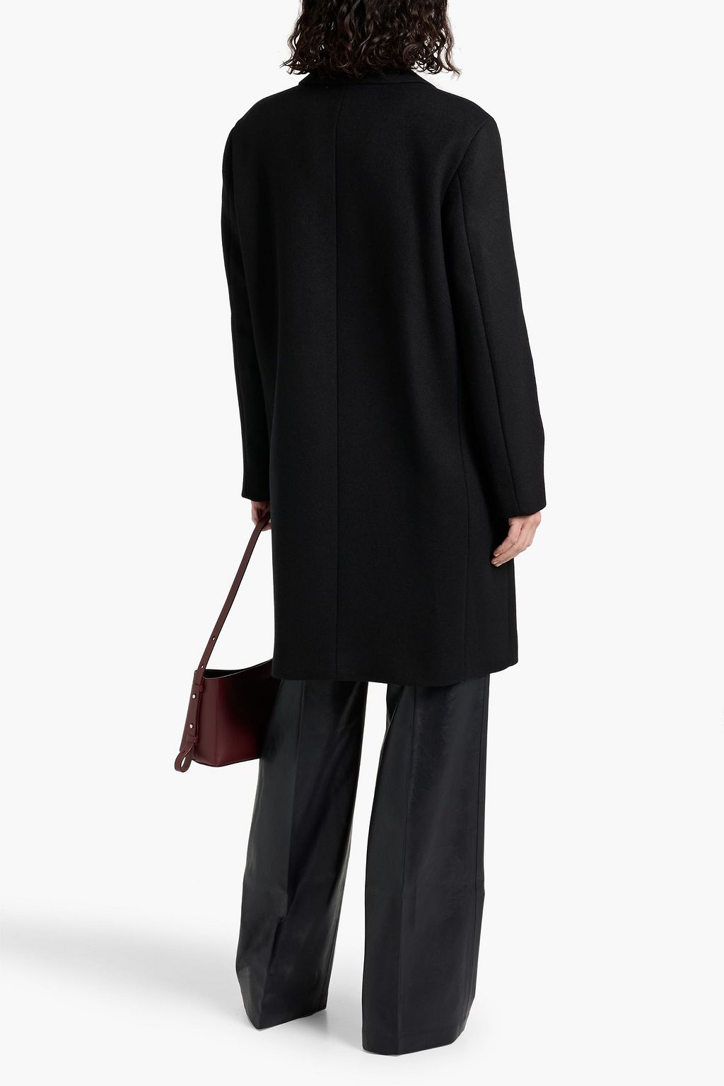 THEORY Double-breasted wool-felt coat