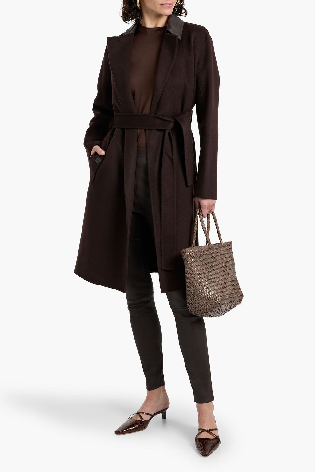 THEORY Oaklane wool and cashmere-blend felt coat