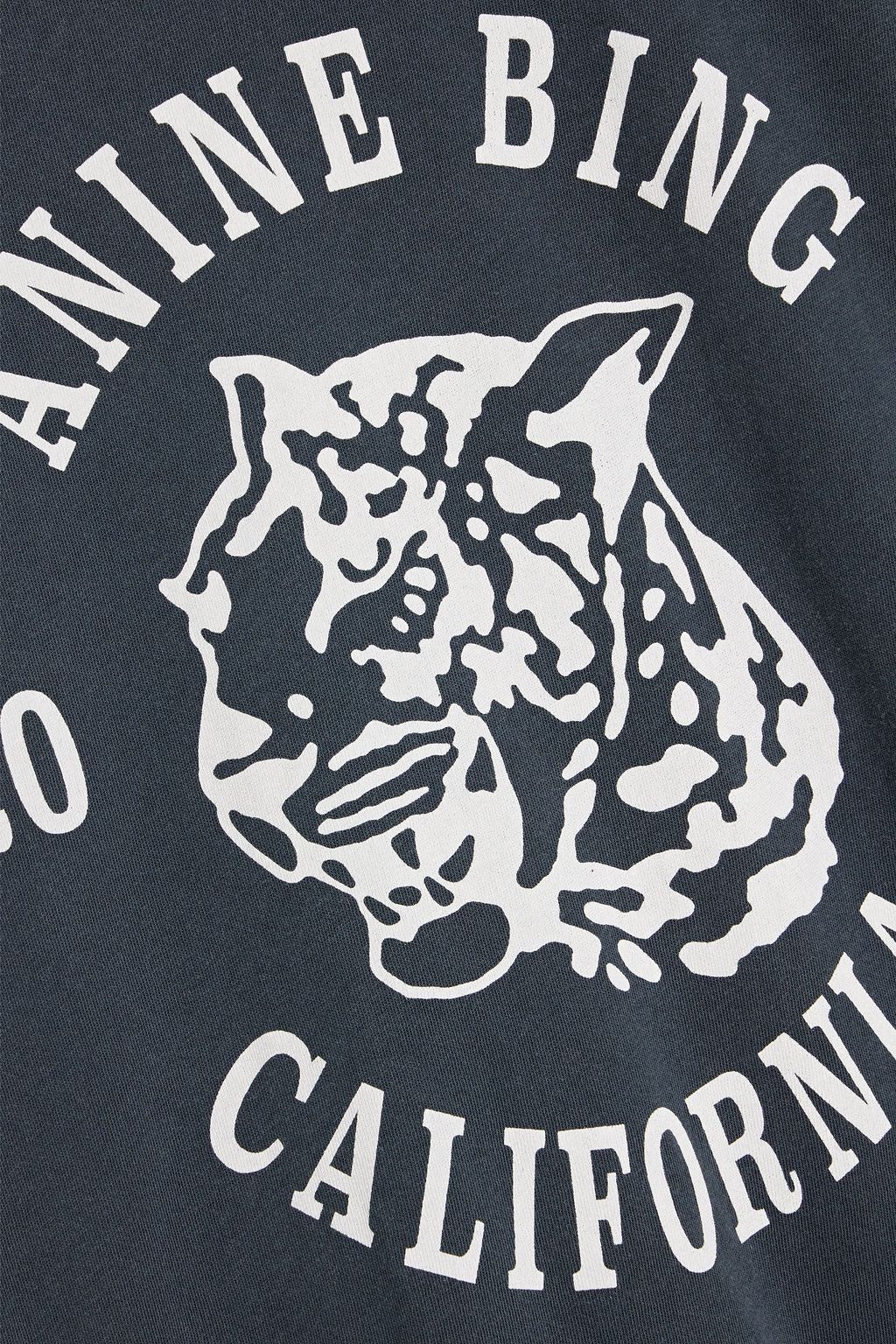 ANINE BING Avi printed cotton-jersey T-shirt