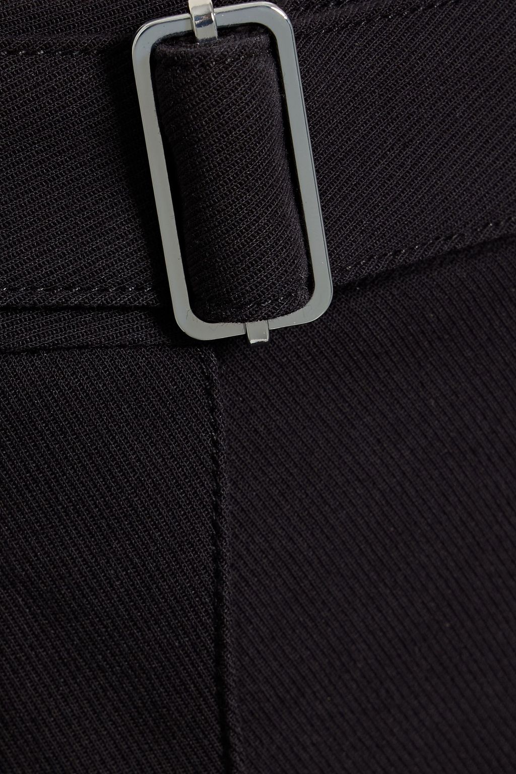 THEORY Belted cotton-blend twill straight-leg pants
