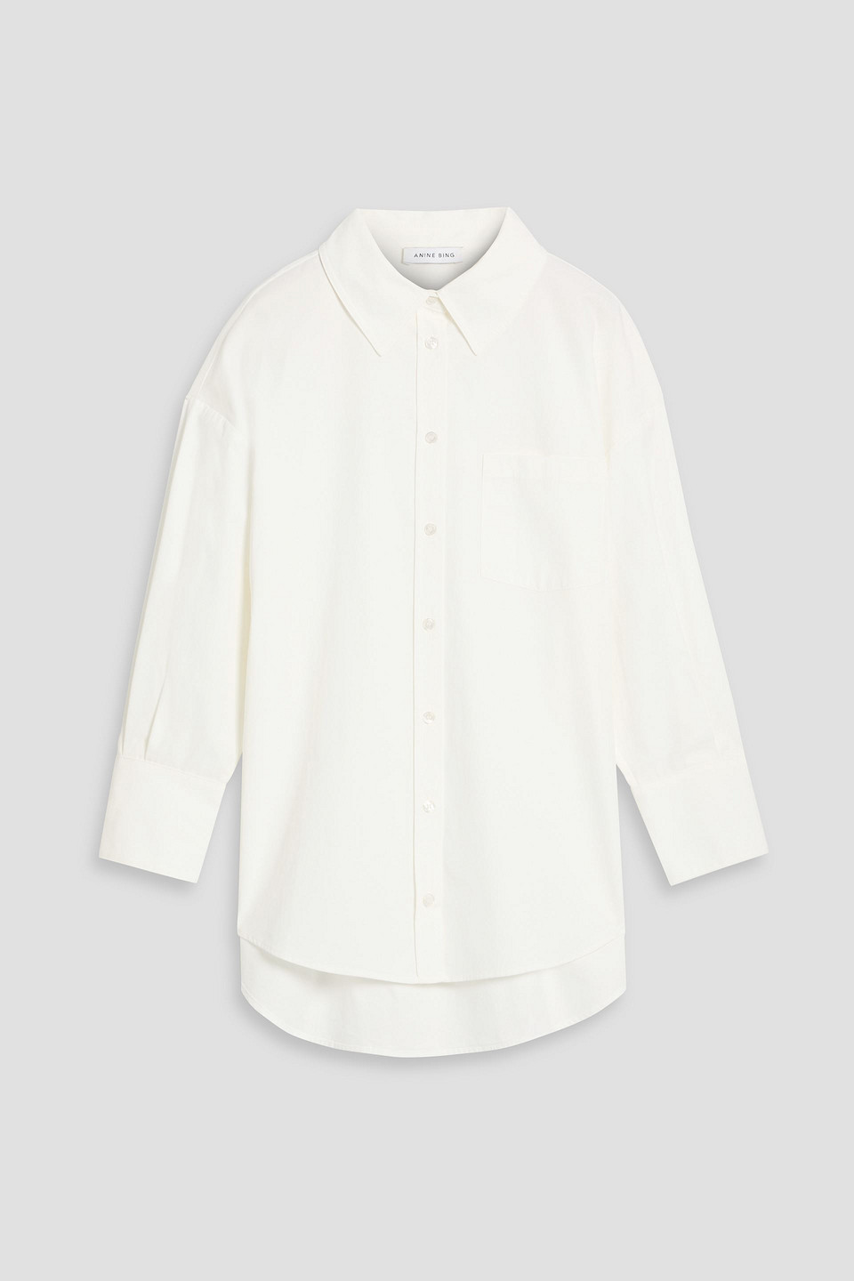 Anine Bing Mika Cotton-poplin Shirt In White