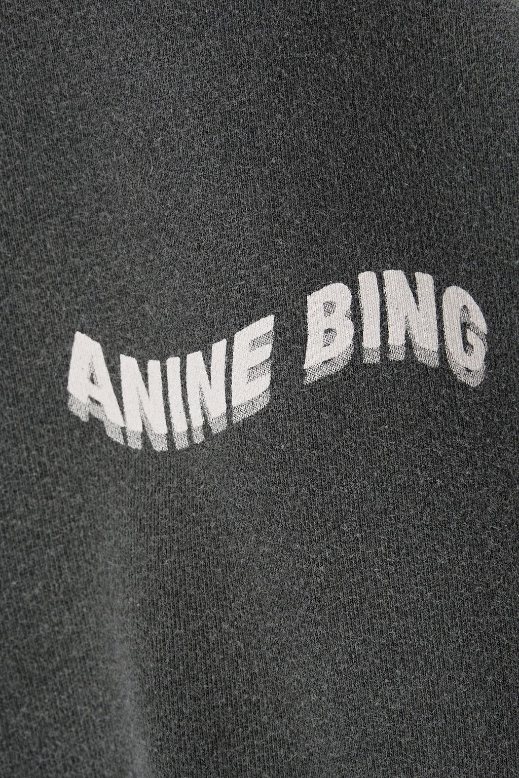 ANINE BING Jaci printed French cotton-terry sweatshirt