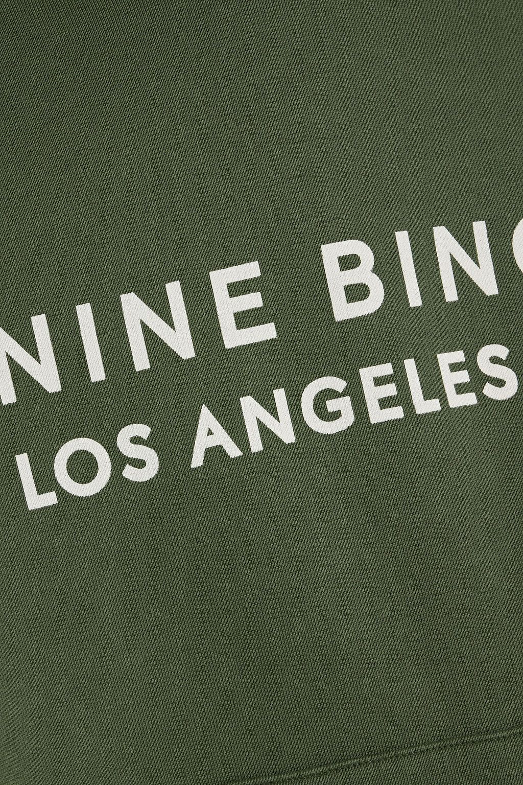 ANINE BING Alto printed French cotton-terry hoodie
