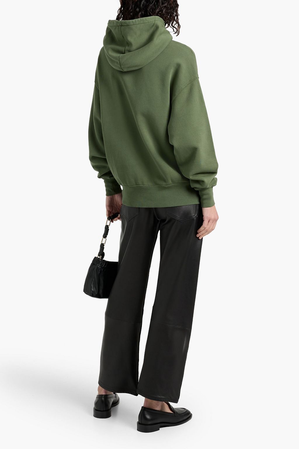 ANINE BING Alto printed French cotton-terry hoodie
