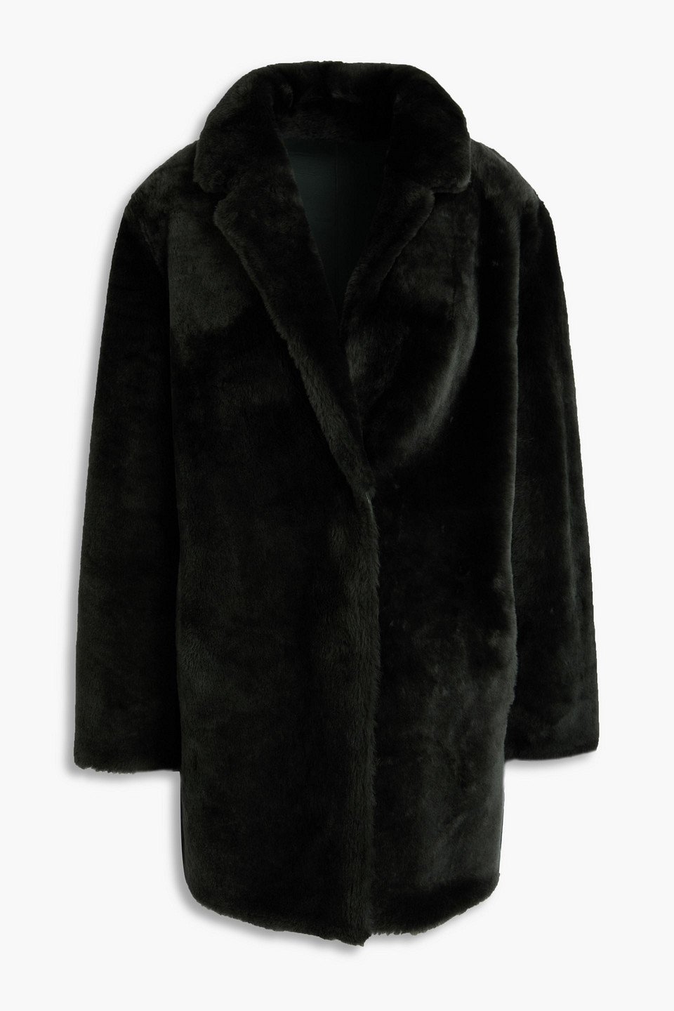 Yves Salomon Mantel Aus Shearling In Green