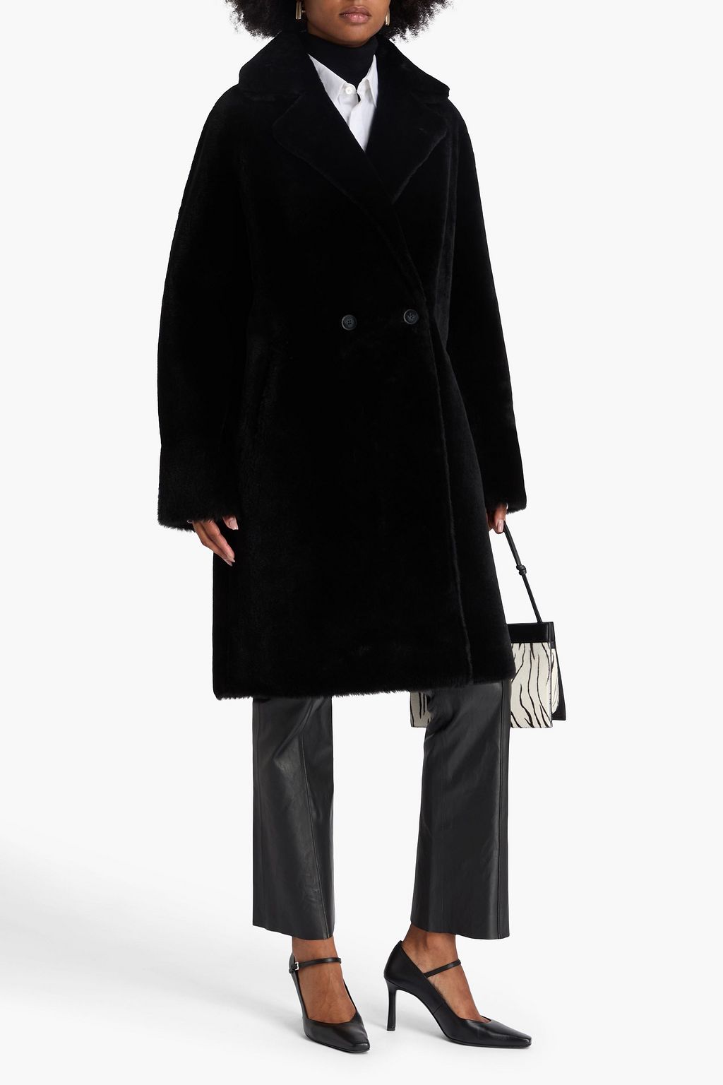 YVES SALOMON Double-breasted shearling coat
