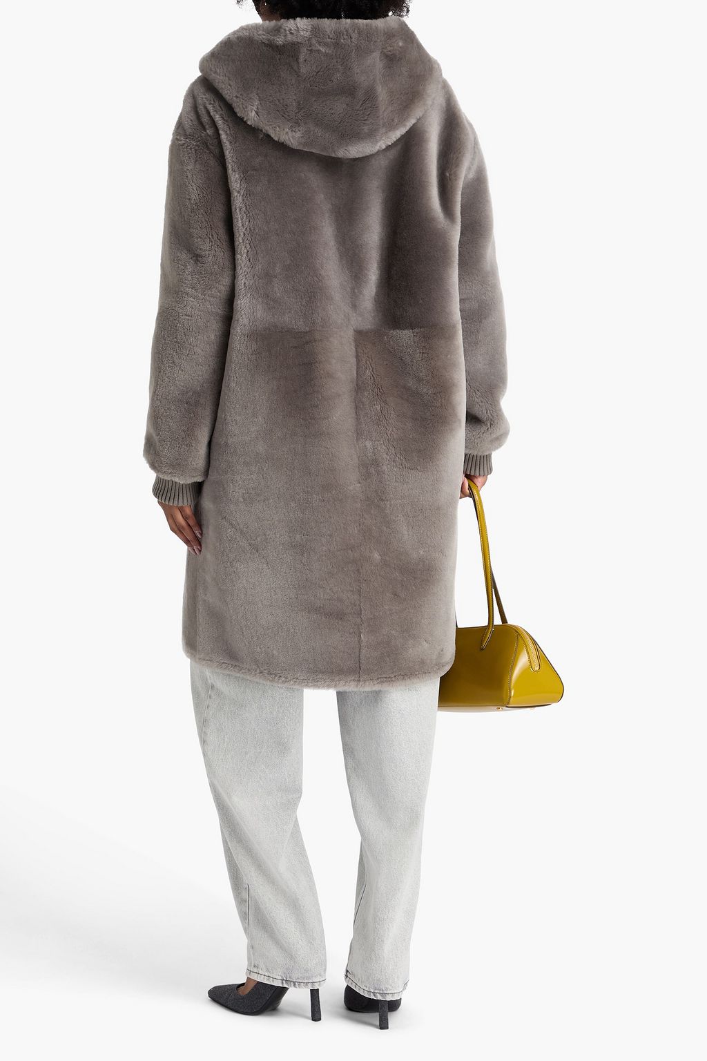 YVES SALOMON Shearling hooded coat
