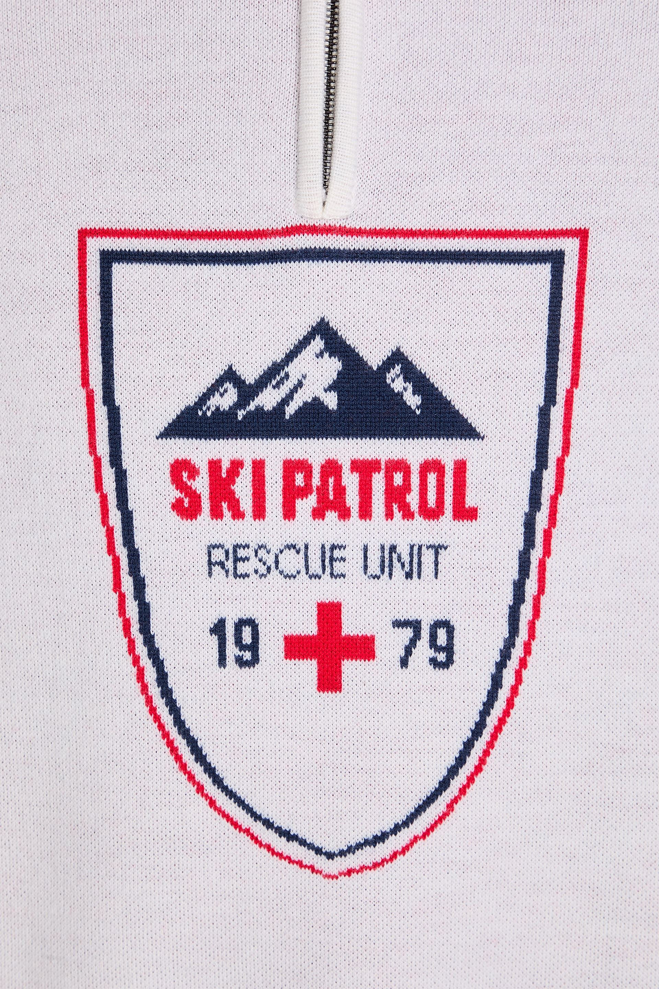 We Norwegians Jacquard-knit Merino Wool-blend Half-zip Sweater In White