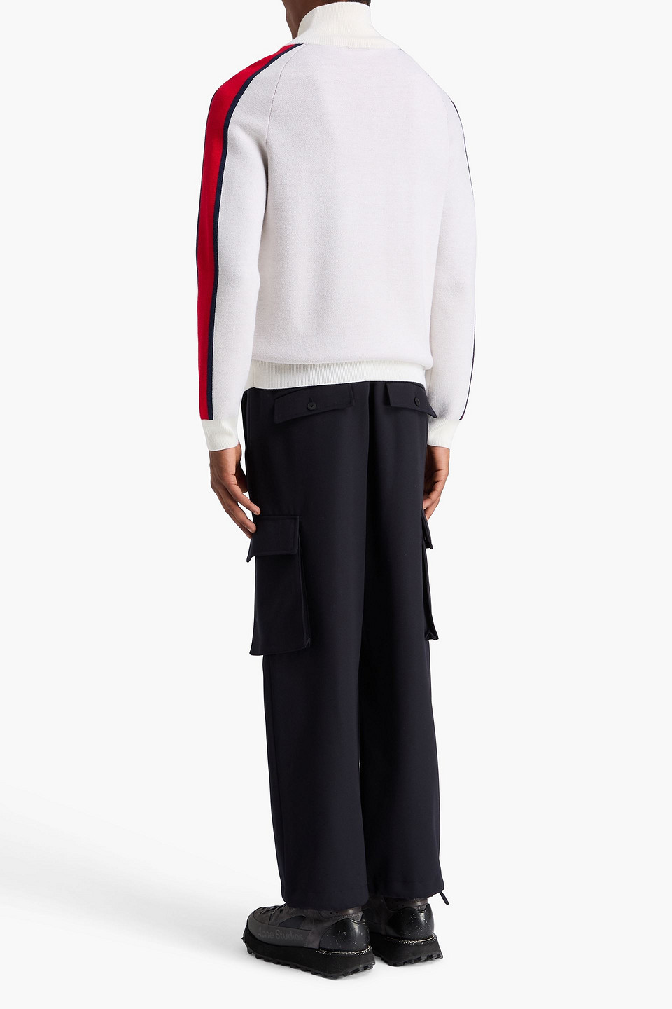 We Norwegians Jacquard-knit Merino Wool-blend Half-zip Sweater In White