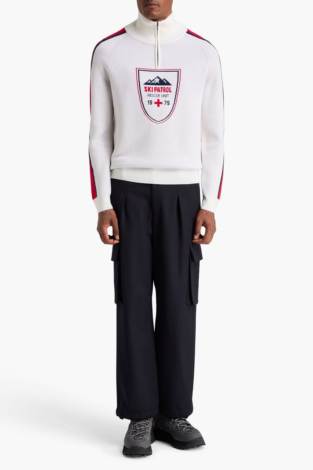 WE NORWEGIANS Jacquard-knit merino wool-blend half-zip sweater