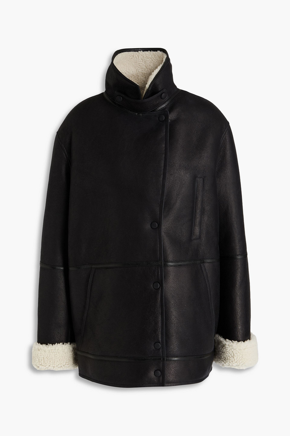 Yves Salomon Jacke Aus Shearling In Black
