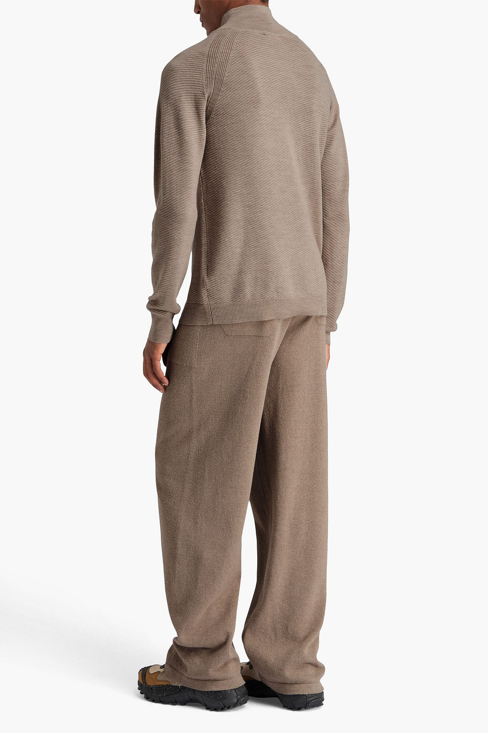 We Norwegians Geilo Merino Wool Half-zip Sweater In Neutral