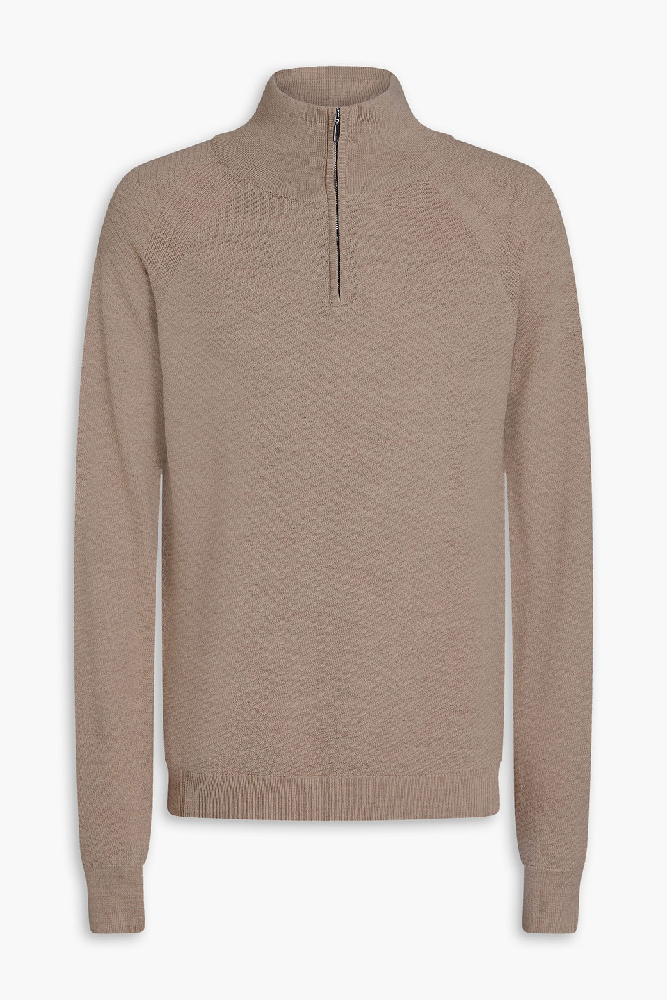 We Norwegians Geilo Merino Wool Half-zip Sweater In Neutral