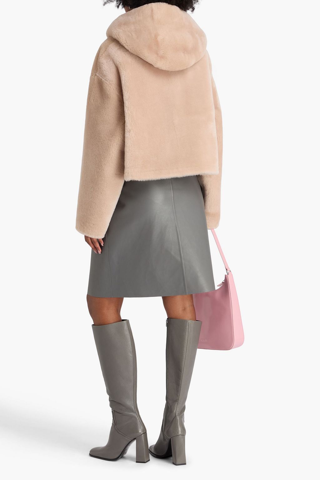 YVES SALOMON Shearling hooded jacket