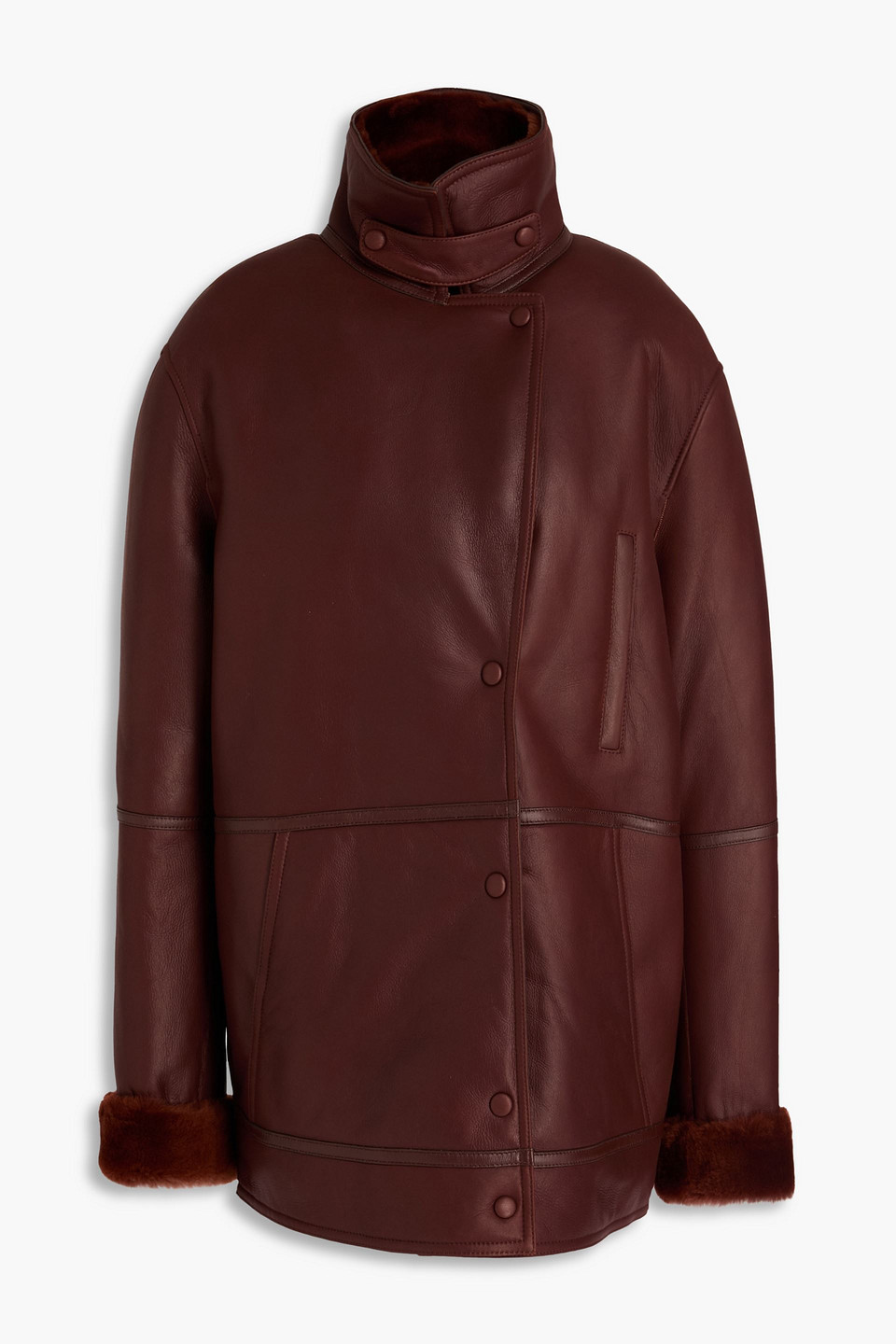 Yves Salomon Jacke Aus Shearling In Brown