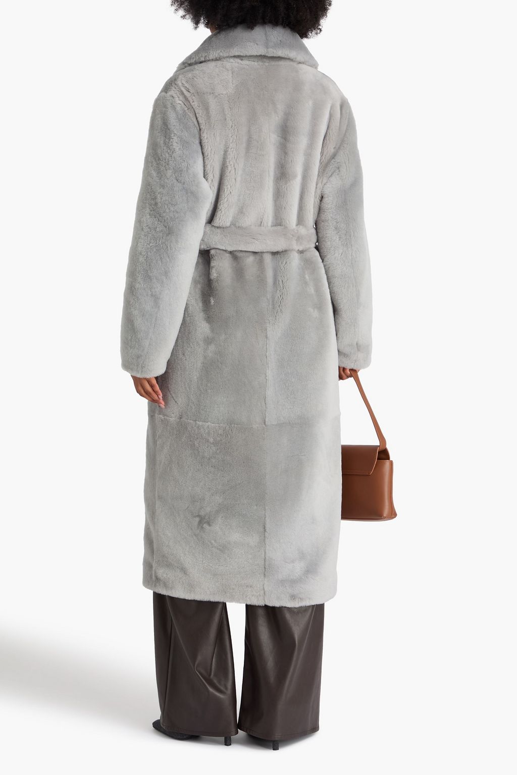 YVES SALOMON Belted shearling coat