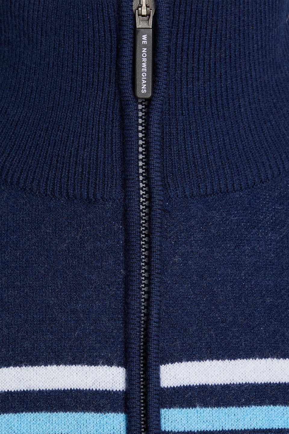 We Norwegians Stryn Jacquard-knit Merino Wool-blend Half-zip Sweater In Blue