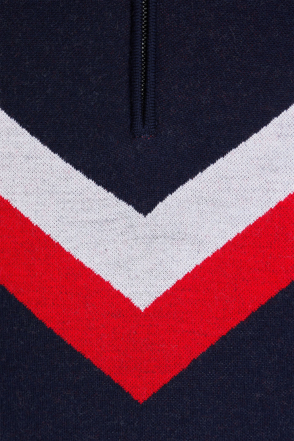 We Norwegians Hafjell Striped Merino Wool Half-zip Sweater In Multi
