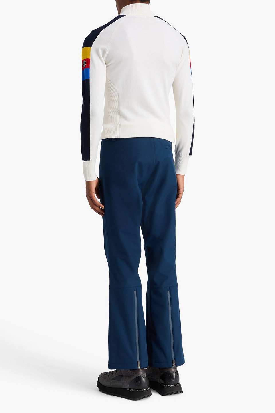 We Norwegians Varden Merino Wool-blend Half-zip Ski Sweater In Neutral