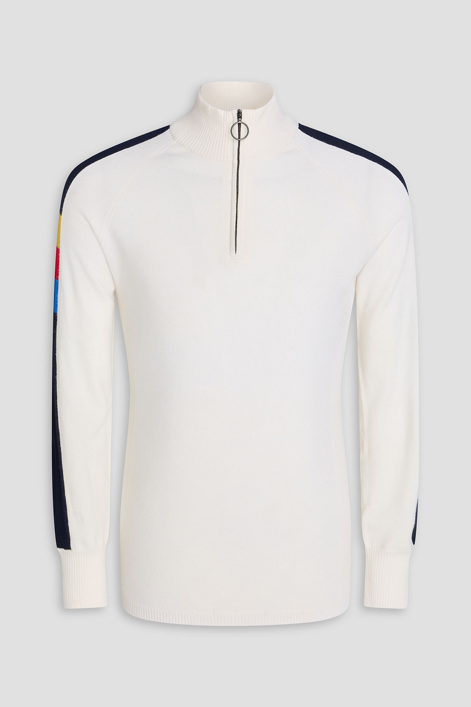 We Norwegians Varden Merino Wool-blend Half-zip Ski Sweater In Neutral