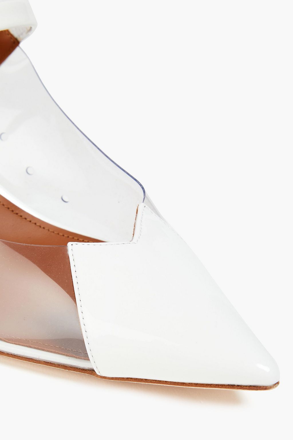 MALONE SOULIERS Marli patent-leather and PVC mules