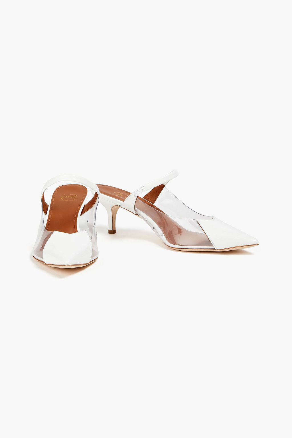 MALONE SOULIERS Marli patent-leather and PVC mules