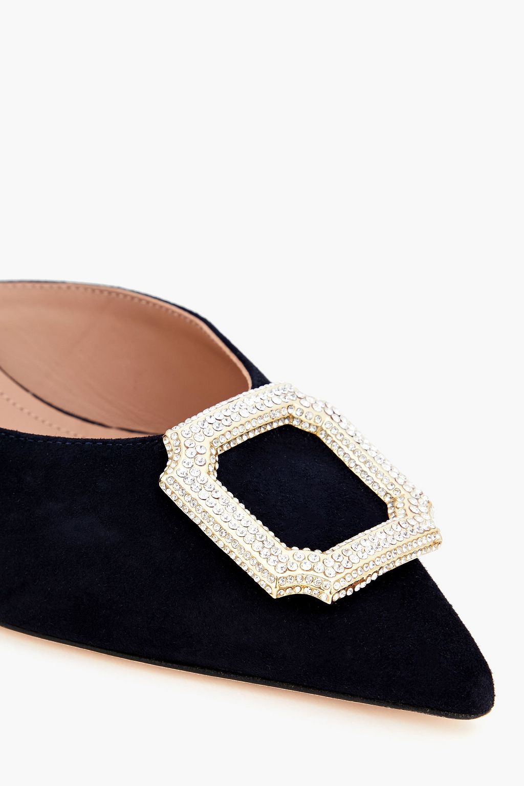 MALONE SOULIERS Marilu embellished suede slingback pumps