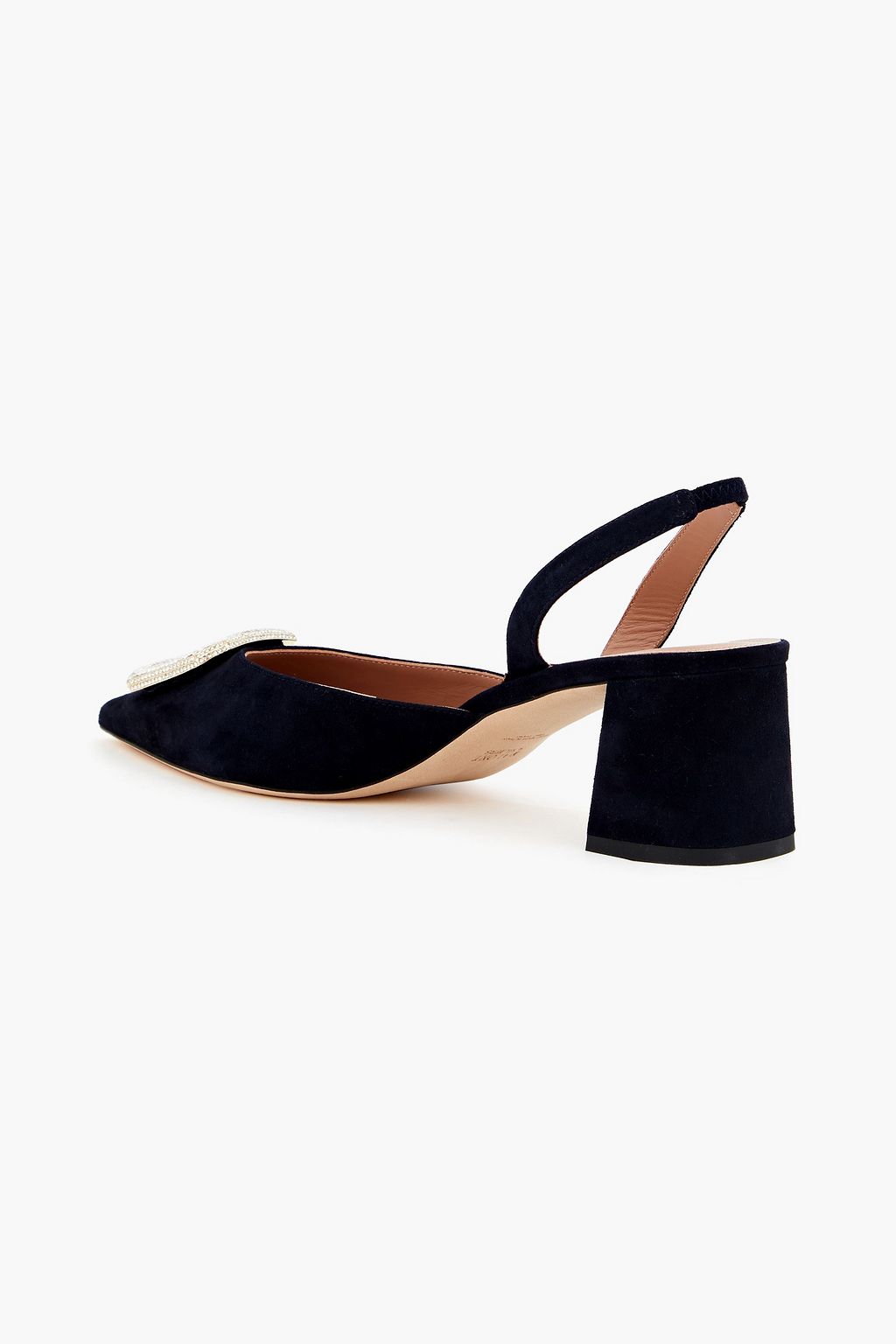 MALONE SOULIERS Marilu embellished suede slingback pumps