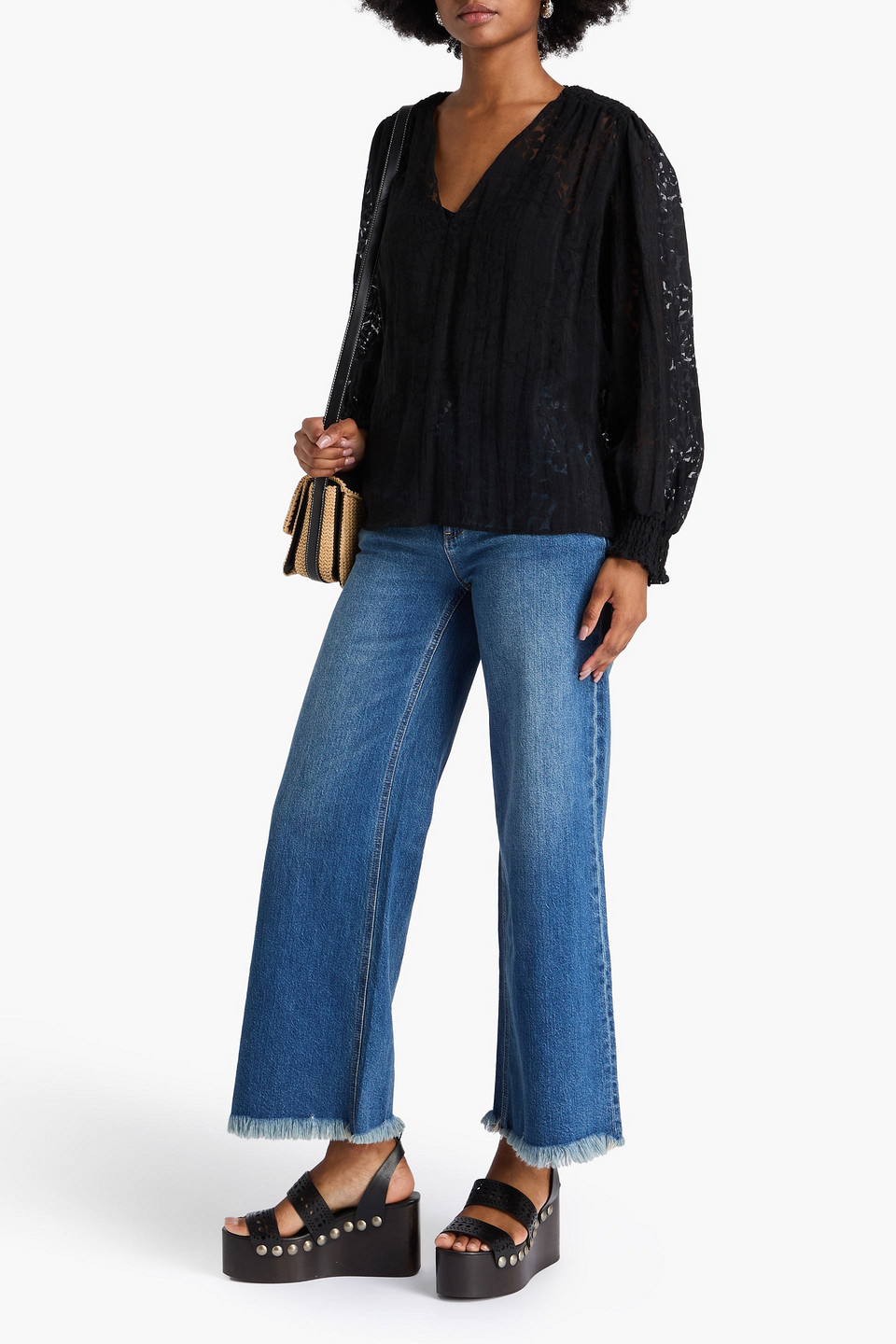  Maje - Jacquard Blouse - Black - 1 